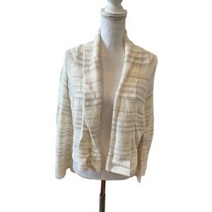 Anthropologie Moth Open Front Cropped Cardigan sweater Off White S